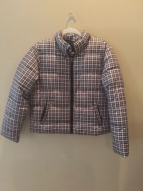 EUC Time & Tru Plaid Puffer Jacket - Medium
